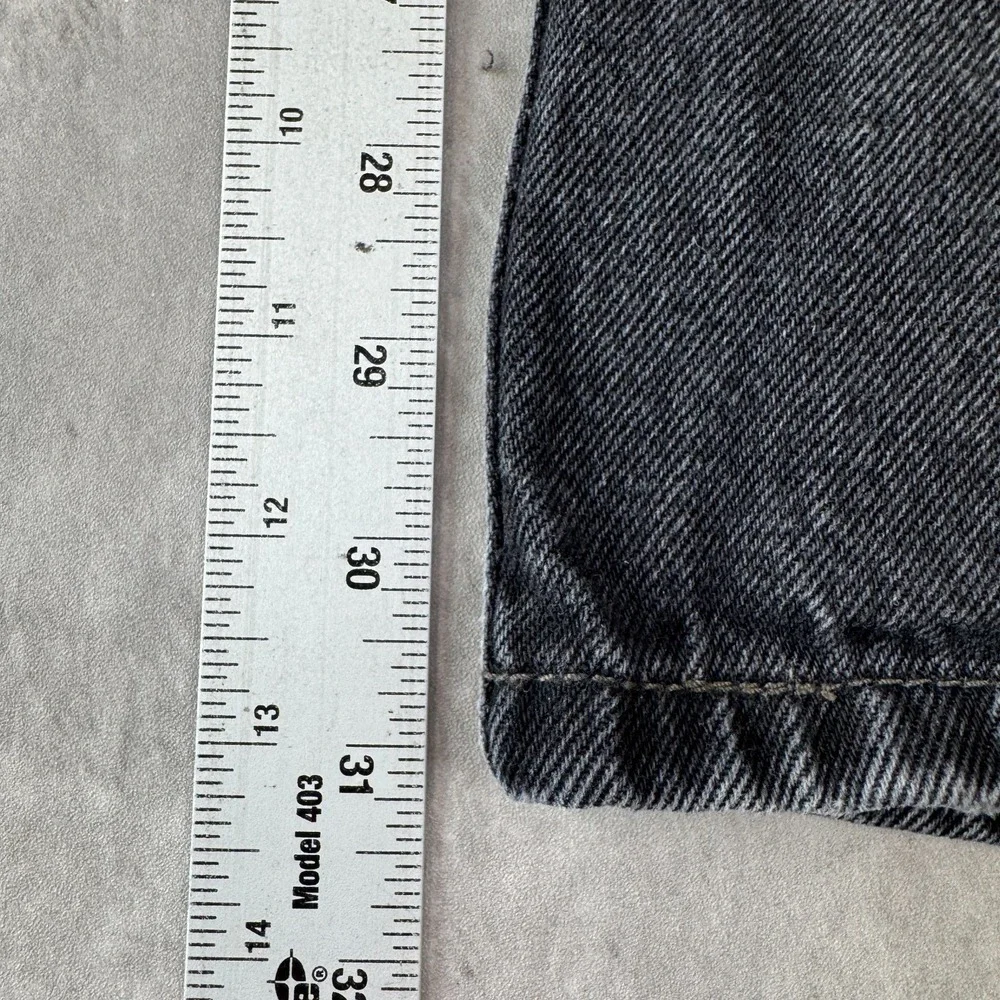 Levis 501 Jeans Mens 38x32 Faded Black Straight Leg Button Fly Denim 2000s
